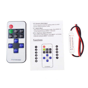 LED Remote Controller 11-Key RF Mini Wireless Remote <strong>Switch</strong> with <strong>DC</strong> 12V Connector for 5050 3528 Single Color LED Strip Lights - Product Image 6