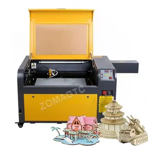 Mesin Ukir Laser untuk Pembuatan Teka-teki Gambar Kayu, Mesin Pemotong Laser Mini, Kulit dan Akrilik, 4060, Cnc CO2