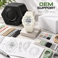 Montre numérique de sport pour étudiants, 5 bars, alarme, affichage de la date, résistante à l'eau, ABS, unisexe, fournitures scolaires, usage quotidien, vente en gros
