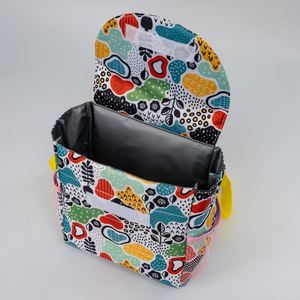Kids Cute Puffer Insulated <b>Lunch</b> <b>Box</b> Bag Thermal Cooler Bag in Overall Pattern - Product Image 2