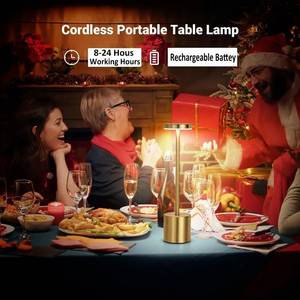 Classic Modern Table Lamp <b>USB</b> <b>Rechargeable</b> Battery Night <b>Light</b> Stepless Dimming Touch Control Simple Design Cordless Bedside - Product Image 5