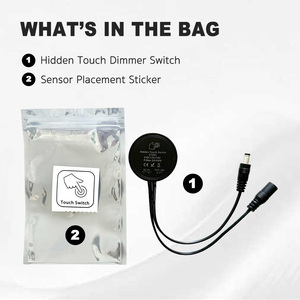 Interrupteur tactile à intensité variable pour panneau en bois DC12V 24V 5A 60W, interrupteur de surface dissimulé pour bande <span class=keywords><strong>LED</strong></span> - Product Image 1