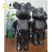 Ours brutal ornements taille marbre pierre marbre Statues ameublement personnalisé maison sur mesure taille moderne 3 ans naturel JS-01