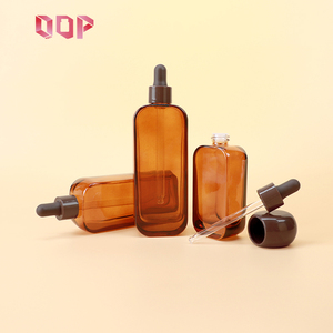 Botella de Vidrio Ámbar Transparente Elegante de 30 ml, 50 ml, 100 ml, 120 ml con Gotero, Punta de Goma y Tapa Redonda para Sueros de Lujo y Esenciales - Product Image 3