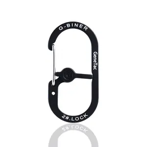 2# G-Biner Mini Slide Lock Aluminum Alloy Carabiner Keychain Clip Hook Outdoor Camping Climbing Gear Custom Print Logo