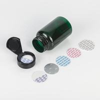 Fournisseur de services complets, flacons de complément alimentaire en PET vert foncé, emballage de capsules de vitamines, flacons à pilules avec bouchon à rabat