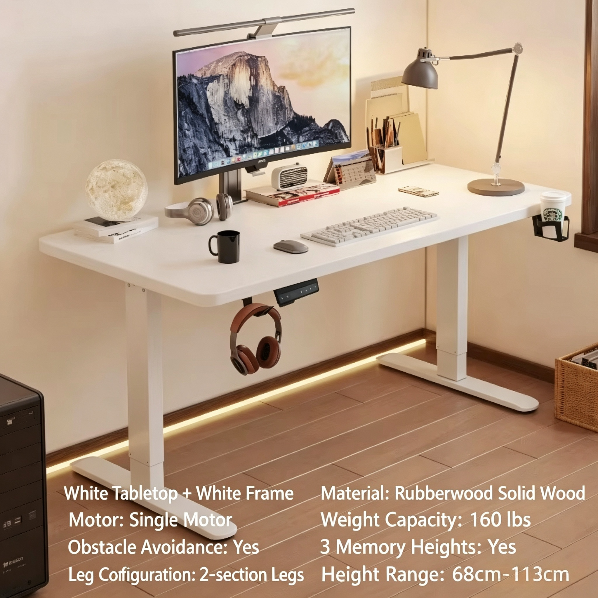 White Tabletop + White Frame