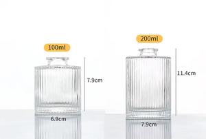 Bouteilles <span class=keywords><strong>de</strong></span> parfum en verre en gros avec bouchon en bois, couvercle en liège, pompe pulvérisatrice, sérigraphie 100/200ml pour parfums, aromathérapie et huiles essentielles - Product Image 6