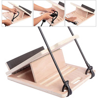 Planche extensible en bois pour étirement des mollets avec bandes de résistance et conception confortable de Protection du talon avec antidérapant