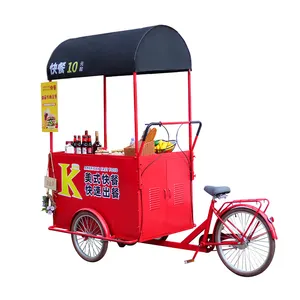 3 Wheeled Sale Cart Night Market Snacks Mobile Store Promotion Display Snack Cart