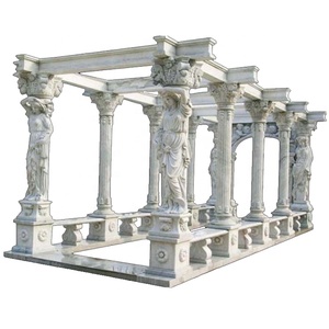 Gazebo de mármol para decoración de jardín, nuevo diseño, con estatuas, pérgola, con <span class=keywords><strong>escultura</strong></span> <span class=keywords><strong>romana</strong></span> femenina - Product Image 6