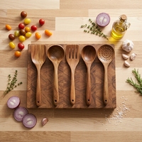 Offre Spéciale : Ensemble de 4 Spatules en Bois Non Toxiques – Ustensiles de Cuisine Chinois avec Spatules Plates pour la Cuisine