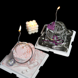 Honey And Sweetness Romantic Heart Ring <b>Acrylic</b> Cake Decoration Valentine's Day Cake Plugin - Product Image 5