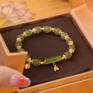 2022 Fashion Jewelry Wholesale Natural Bamboo Jade <b>Bracelet</b> Crystal Gemstone <b>Beads</b> Jade Handmade Link <b>Bracelet</b> for Women - Product Image 2
