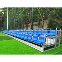 Sièges en plastique à dossier moyen pour gradins extérieurs en aluminium, chaises de stade métalliques pour intérieur, taille et couleur personnalisables