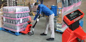 Hener 3000kg Digitale Gabelstaplerwaage Palettenhubwagen mit Waage - Product Image 6