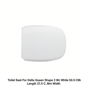 Asiento de Inodoro para Delta Queen Shape 3 WC Blanco 50.5 cm de Largo 37.5 cm de Ancho - Product Image 3