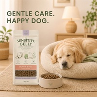 Sac de nourriture pour chien personnalisé à ingrédients limités, avec fenêtre transparente, fermeture éclair refermable, fond carré, imprimé en héliogravure, qualité alimentaire, hypoallergénique