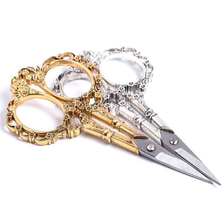 Прямая продажа с фабрики, ручные Ретро европейские классические ножницы из нержавеющей стали с цветами сливы