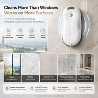 Robot nettoyeur de vitres SATUO T30 Pro Premium, nettoyeur de vitres intelligent, aspiration puissante de 5500 Pa, système de nettoyage à double rotation