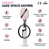 Chargeur mural pour voiture électrique Type 1 Type 2 GBT, câble de 5 m, batterie externe, application WIFI, chargeur AC pour accessoires de véhicules à énergie nouvelle