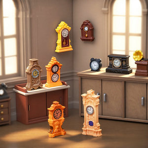 <b>Miniature</b> Home Appliances Retro Dollhouse Mini Simulated Resin <b>Clock</b> Figurines Ornaments for DIY Diorama Micro Landscape Craft - Product Image 2