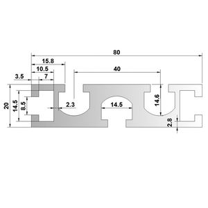 National Standard GB2080G 6000 Series Industrial Aluminum Alloy Profile Heavy Hidden Track Sliding Door with Cutting Service - Product Image 5