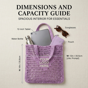 <span class=keywords><strong>Sac</strong></span> fourre-tout en paille tressé à la <span class=keywords><strong>main</strong></span> SHINY tendance, <span class=keywords><strong>sac</strong></span> de plage au crochet avec logo personnalisé, <span class=keywords><strong>sac</strong></span> de shopping ajouré en maille pour les vacances d'été - Product Image 4