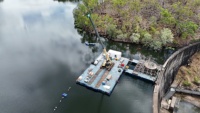 Barge de pont modulaire Hann-Ocean en acier renforcé certifiée ABS, montage facile pour le chargement d'équipements lourds
