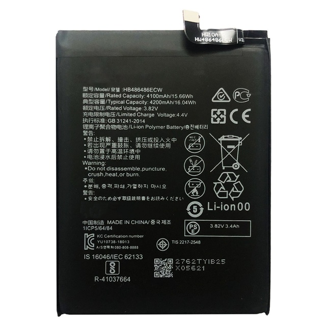 REAL CAP Replacement Battery HB486486ECW for Huawei P30 Pro Cell Phone Mate20 Pro Smartphone Wholesale Lithium Ion Batteries OEM