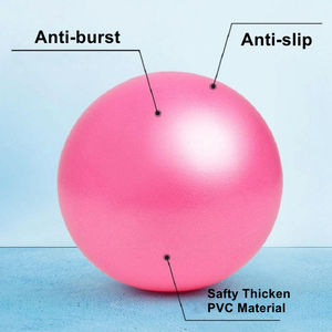 Beige Matt <span class=keywords><strong>Pilates</strong></span> Ball Custom Logo 20cm 25cm Gym Small Fitness Ball Logo Ejercicio Grueso Mini Yoga Stability Ball <span class=keywords><strong>Pilates</strong></span> - Product Image 4