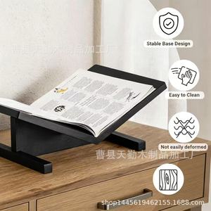 Estantería de madera, soporte de escritorio sencillo, estante móvil de madera maciza para recetas de encimera de cocina, soporte de lectura - Product Image 3