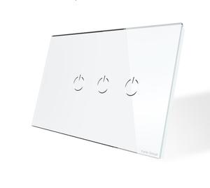 Interrupteur mural 2 voies YuHe Group, verre trempé, commande tactile, design minimaliste, IP20, 16A, 250V - Product Image 2