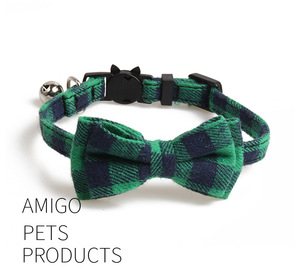 Collar con lazo a cuadros para perro y gato, hebilla, fabricante, venta directa, británico, nuevo - Product Image 3