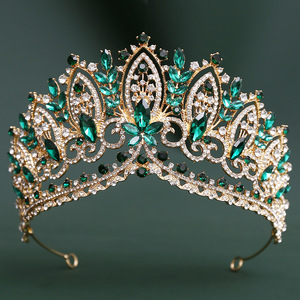 Tiara Barocca in Cristallo, Corona <span class=keywords><strong>di</strong></span> Lusso con Strass per Sposa, Principessa, Quinceañera, Accessorio per Capelli per Feste <span class=keywords><strong>di</strong></span> Compleanno - Product Image 5