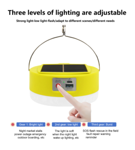 Portatile esterno illuminazione a LED USB luce solare ricaricabile con Power Pack lampada per il campeggio - Product Image 2