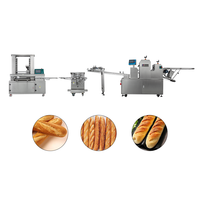 Ligne de production de pain bagel, croissant et toast, machine de transformation de pâtisserie laminée, système de fabrication alimentaire de boulangerie à haute efficacité