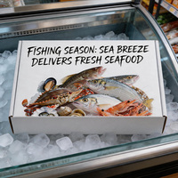 Boîte d'emballage alimentaire personnalisée pour fruits de mer, en carton ondulé imperméable, pour plats à emporter, avec production en 72h