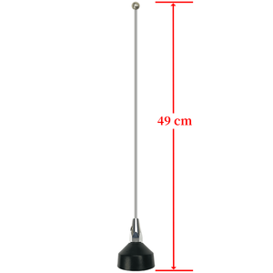 Antena VHF NMO para Auto de 136-174 MHz, Antena Móvil de 490 mm, Antena de Comunicación de Radio de Acero Inoxidable - Product Image 1