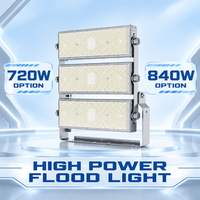 Lampu Sorot LED Industri 720W 840W Lumileds Inventronics 3-Modul Dapat Diputar IP67 Garansi 5 Tahun