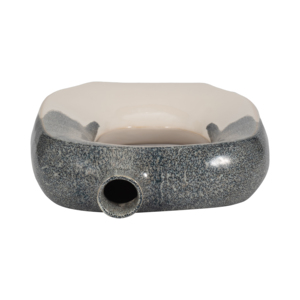 Vaso in Ceramica Curvo con Ritagli, Design Bicolore per Arredamento Soggiorno, Camera da Letto, Ufficio - Product Image 6