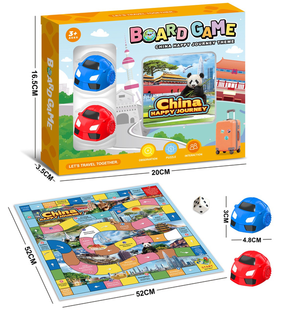 Wholesale Plastic New Design China Happy Journey Theme Board Game Funny Table Games