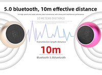 Haut-parleur portable V5.0 avec fente pour carte, design métallique, basses puissantes, portée >10M, utilisation extérieure, mini format, son mono, micro intégré
