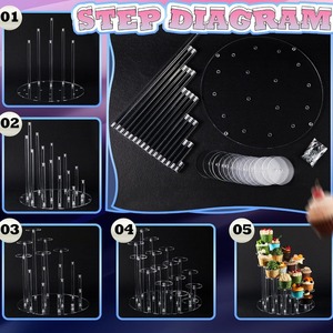 Grosir penjualan terlaris Stan Cupcake <span class=keywords><strong>Display</strong></span> hadiah pemegang berdiri untuk pesta ulang tahun pernikahan dekorasi - Product Image 4