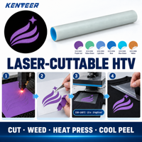 Rouleau de vinyle thermocollant Kenteer en silicone phosphorescent, film en caoutchouc silicone HTV lumineux à repasser pour T-shirt DIY