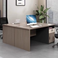 Escritorio Ejecutivo Moderno de Madera para Computadora, Muebles de Oficina con Cajones, Diseño Ecológico y Duradero para Oficina en Casa y Uso Escolar