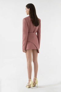 Mini Abiti <span class=keywords><strong>in</strong></span> <span class=keywords><strong>Pelle</strong></span> PU Rosa di Alta Qualità, Maniche Lunghe, Elegante Novità 2021, <span class=keywords><strong>Abito</strong></span> <span class=keywords><strong>in</strong></span> <span class=keywords><strong>Pelle</strong></span> - Product Image 3