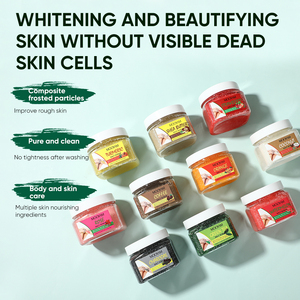 Gommage corporel organique à base de plantes <span class=keywords><strong>Orange</strong></span> Formule éclaircissante exfoliante naturelle avec sel de thé vert au curcuma Fourniture OEM - Product Image 3