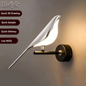 <span class=keywords><strong>Applique</strong></span> <span class=keywords><strong>murale</strong></span> LED en métal doré, design Art Déco oiseau, éclairage décoratif intérieur <span class=keywords><strong>pour</strong></span> hall d'hôtel, couloir, <span class=keywords><strong>escalier</strong></span>, projet commercial - Product Image 1