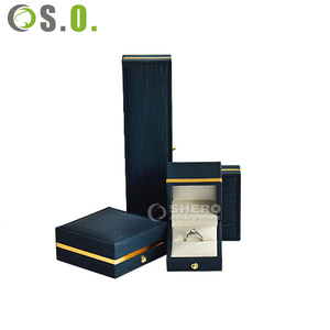 High End Pu Leather <b>Jewelry</b> <b>Box</b> With Gold Line Ideal For Bridal <b>Jewelry</b> And Luxury Gift Giving Elegant Packaging - Product Image 1